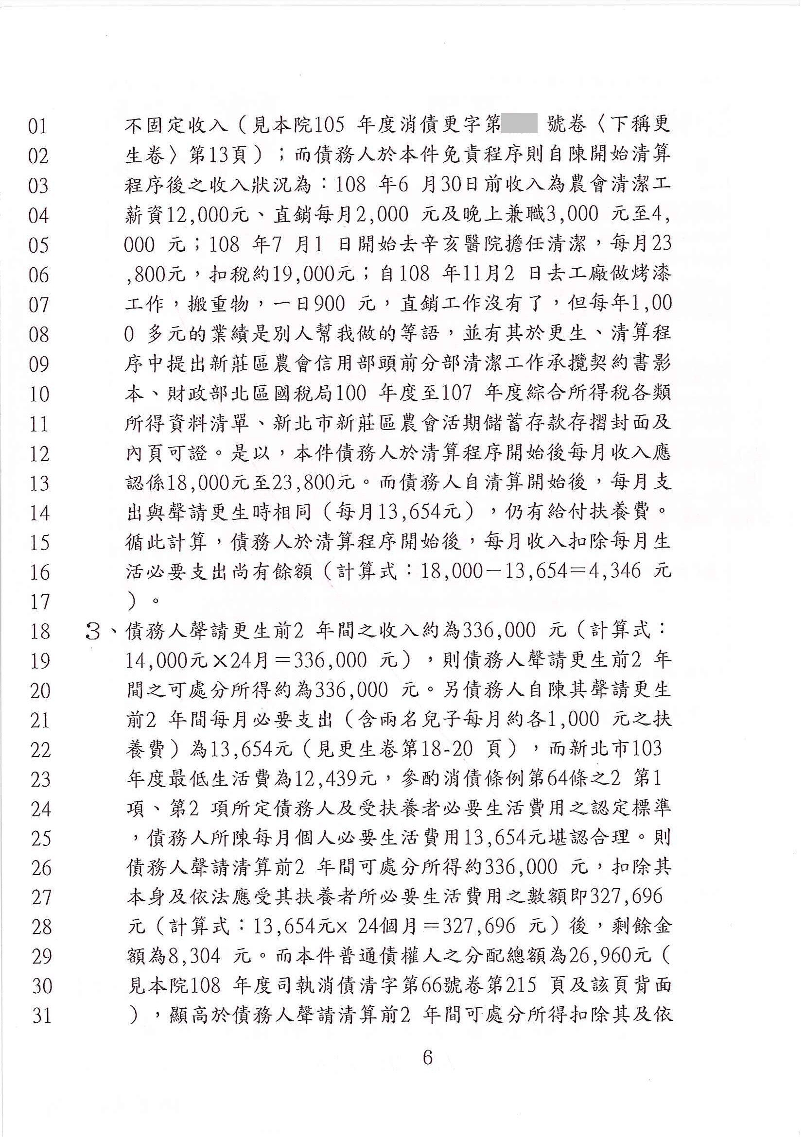 清算程序|法院清算程序|銀行強制扣薪|新北地院債務清算成功案例，總債務金額約466萬，完全免責